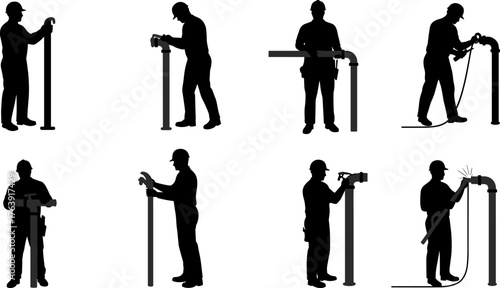 silhouettes of business people
