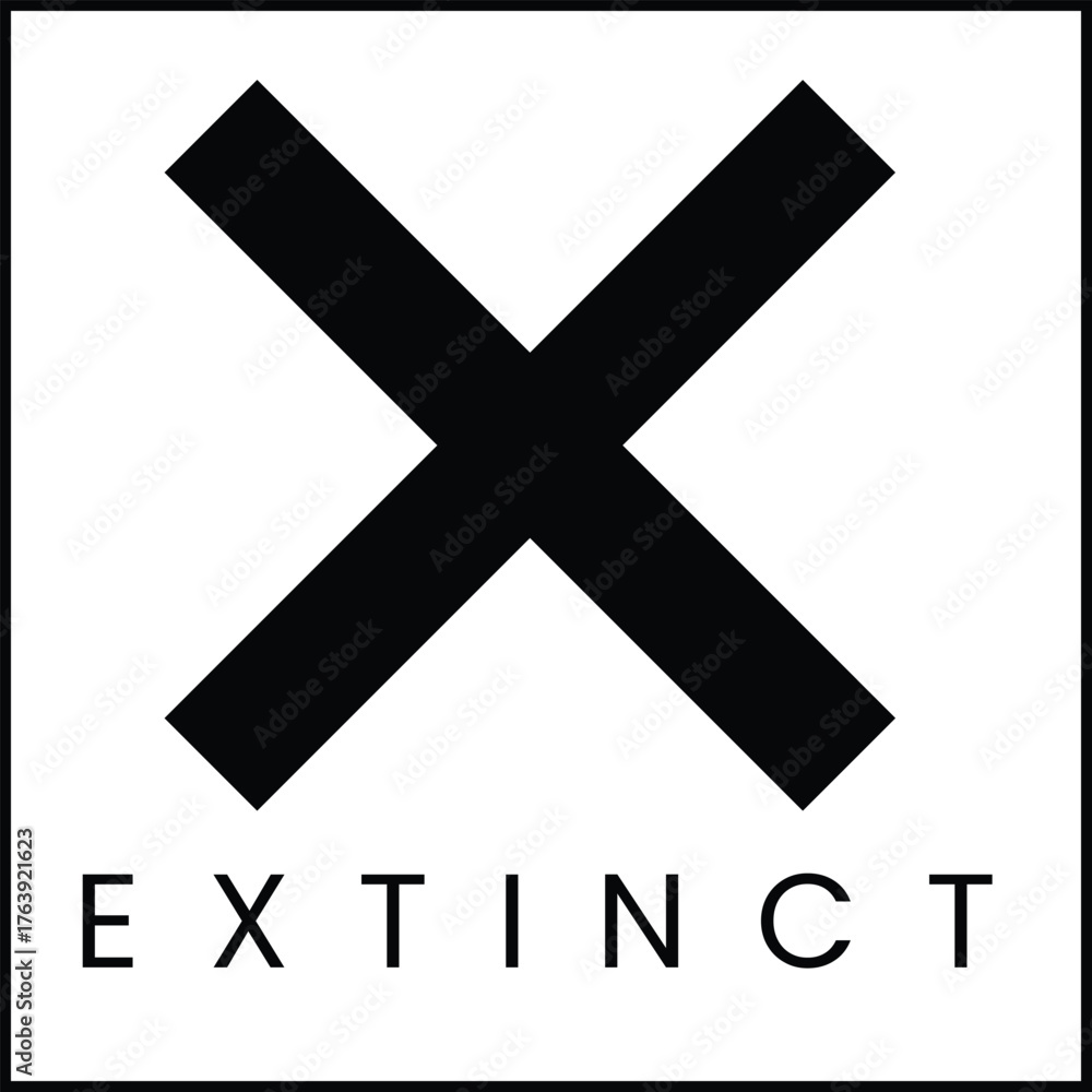 Obraz premium Extinct Wildlife Conservation Icon Symbol for Environmental Awareness Design