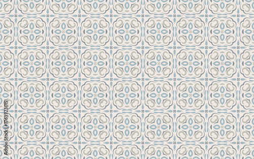 Ornamental pastel seamless pattern. Geometric oriental background in muted colors in traditional style for wallpaper, textiles, fabric