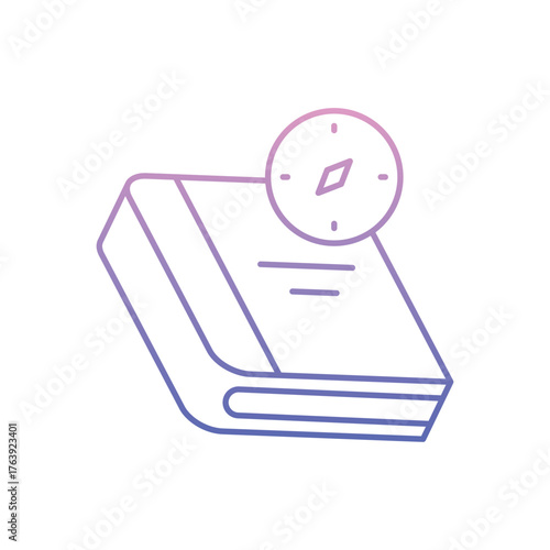 Travel Guidebook icon clean and modern vector illustration