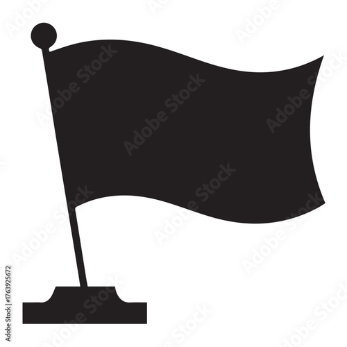 black and white flag isolated