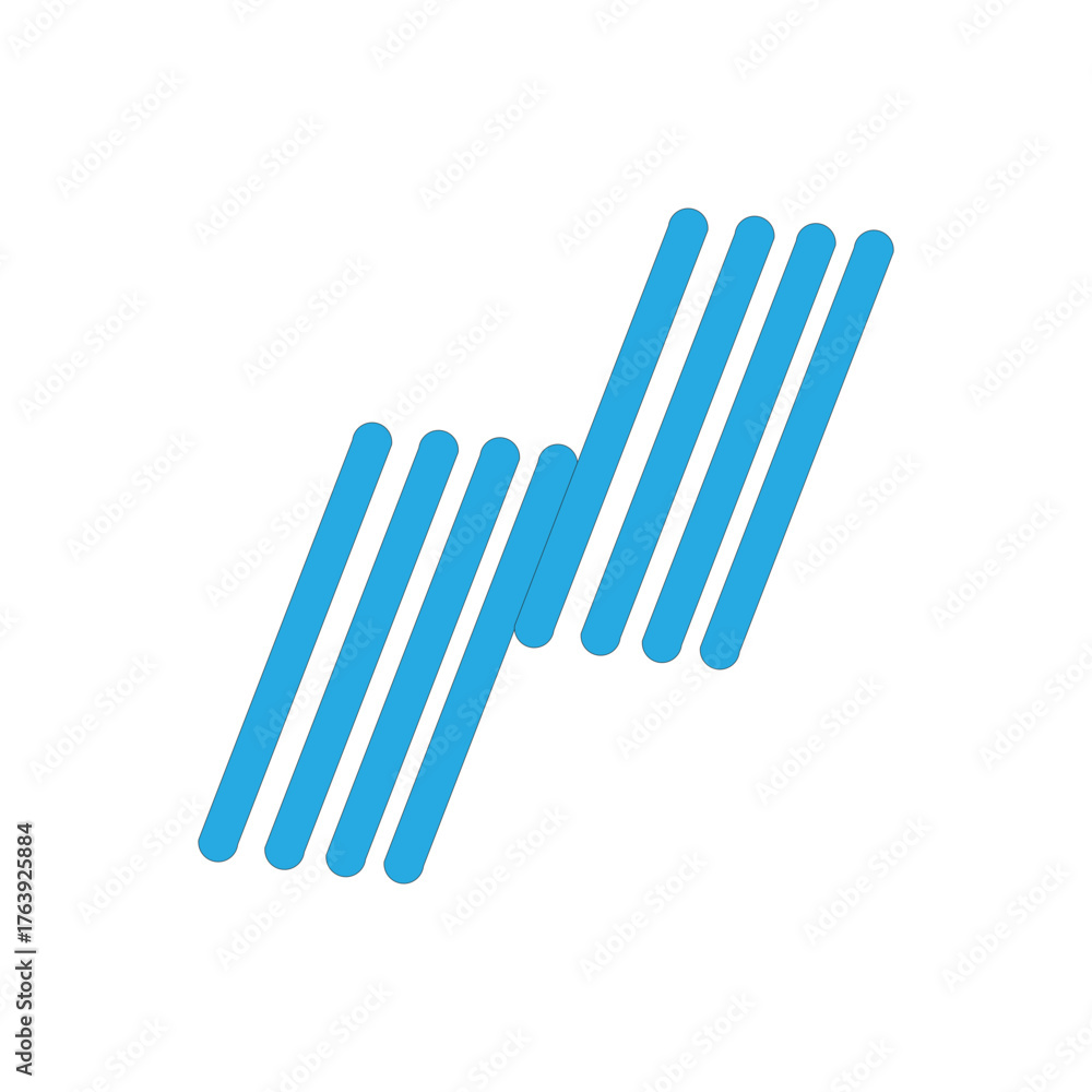 Obraz premium N letter logo