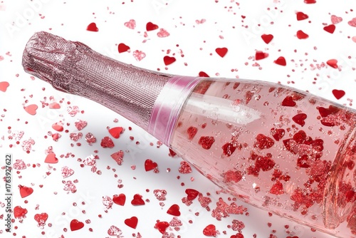 Celebrate Love With Sparkling Ros and Heart-Shaped Confetti for a Special Occ...