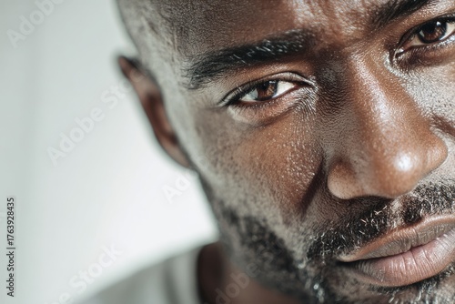 Portrait of a Man With Thoughtful Expression in Natural Light Setting