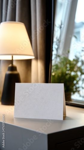 Elegant Table Setting With Menu Card in Cozy Indoor Space With Soft Lighting