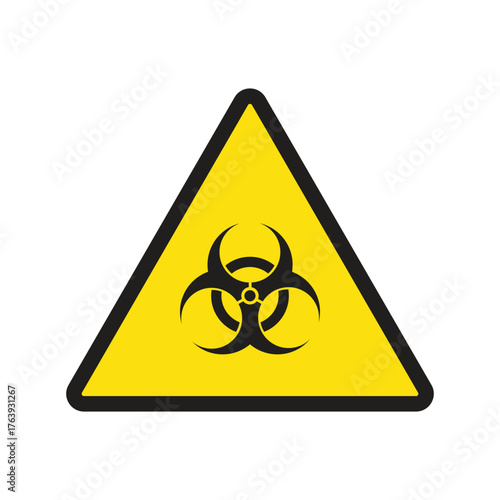 Attention bio hazard sign. Fire symbol vector illustration.