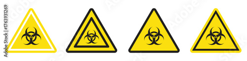 Attention bio hazard sign. Fire symbol vector illustration.