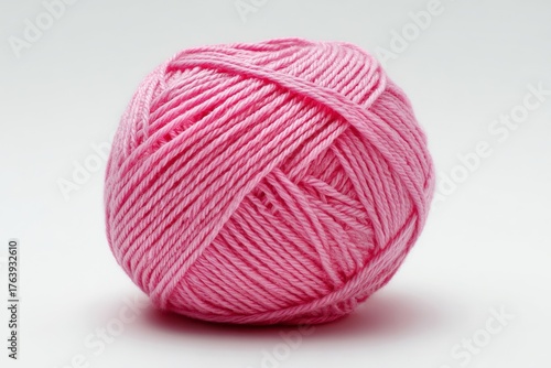 Soft Pink Yarn Ball Used for Knitting and Crafting Projects at Home