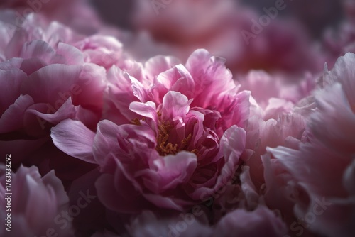 Colorful Peonies Bloom in a Vibrant Floral Display During Spring in a Garden ...