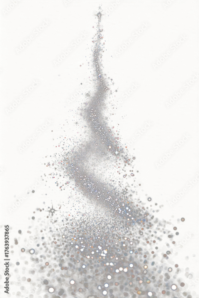 Obraz premium PNG Sparkling festive abstract tree illustration.