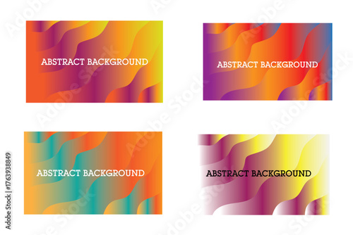 Abstract vector banner set for business design and web templates
