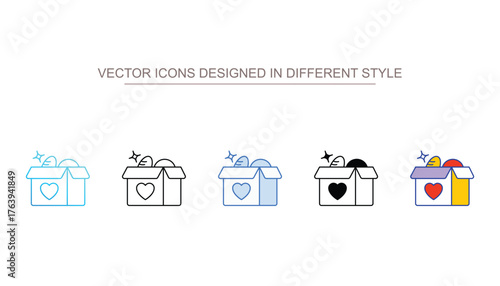 Food donation icon design with white background stock illustration