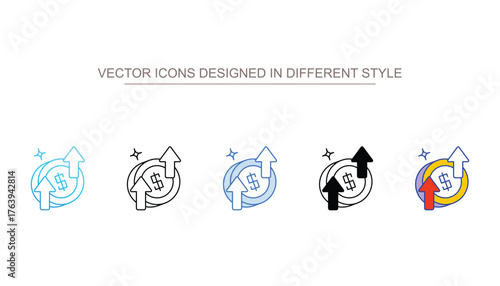 Fundraising icon design with white background stock illustration