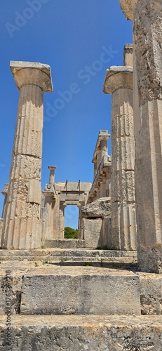 The Temple of Aphaia, is an Ancient Greek temple located within a sanctuary complex dedicated to the goddess Aphaia on the island of Aegina, which lies in the Saronic Gulf.