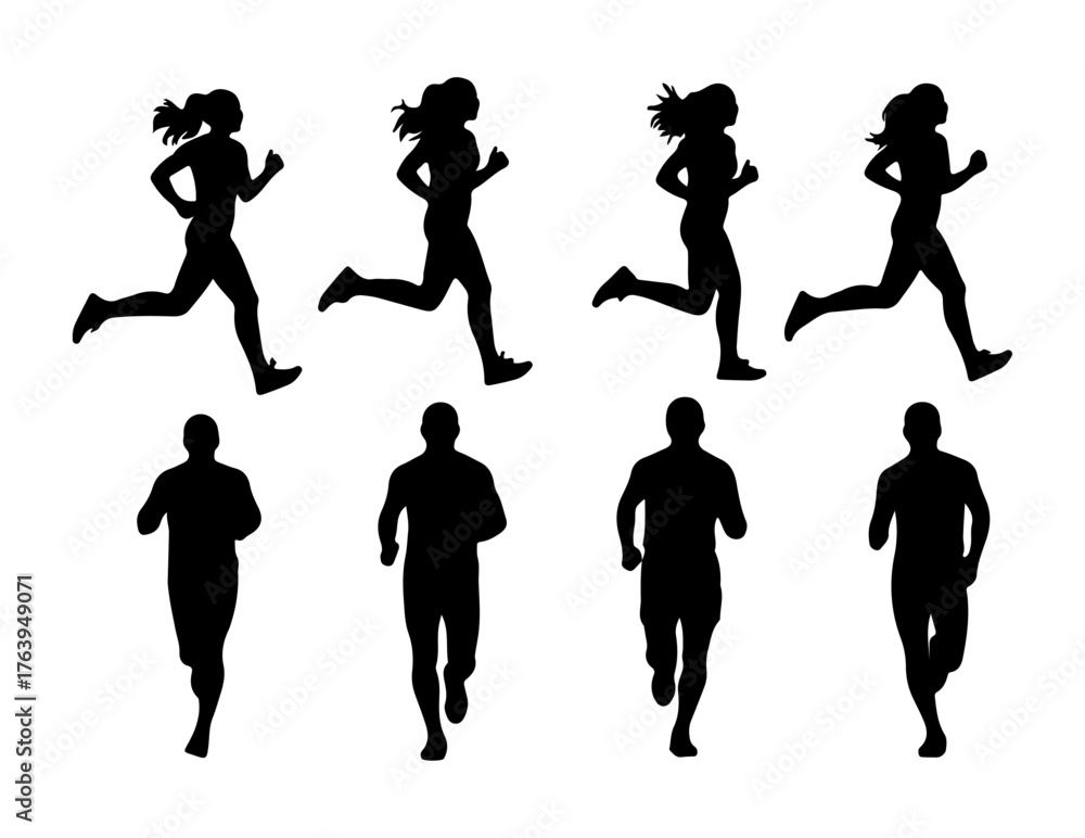 Fototapeta premium vector silhouettes of people