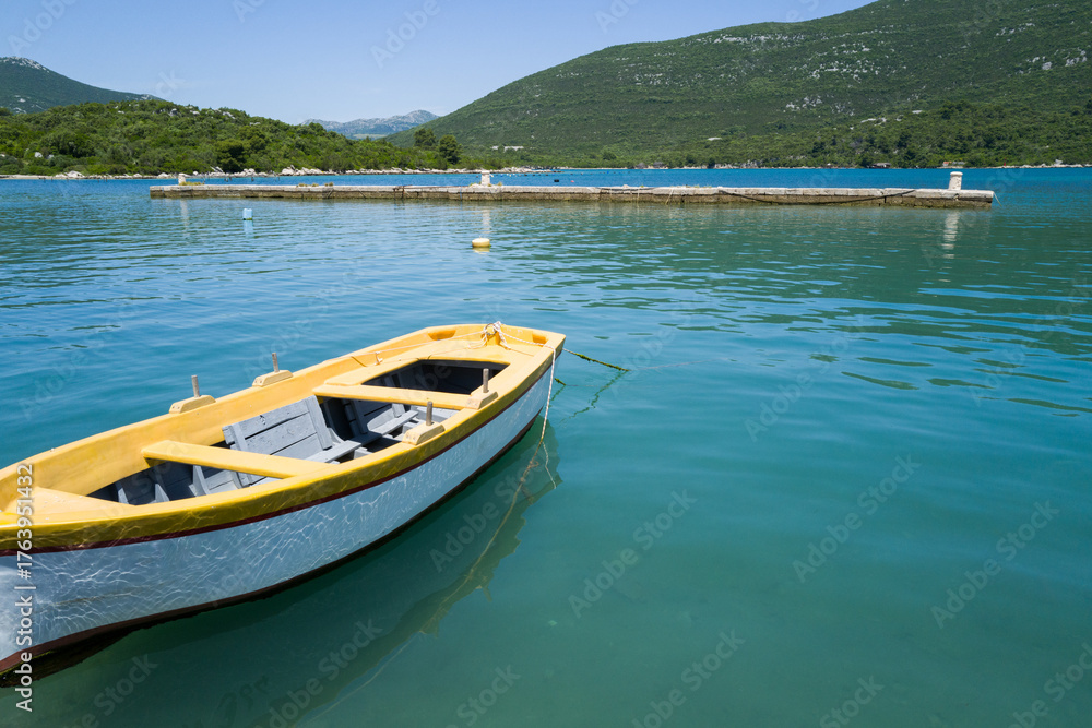 Fototapeta premium Colorful fishing boats in the harbor