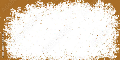 Abstract grunge background with textured brown rusty wall paint design and dirty old paper frame