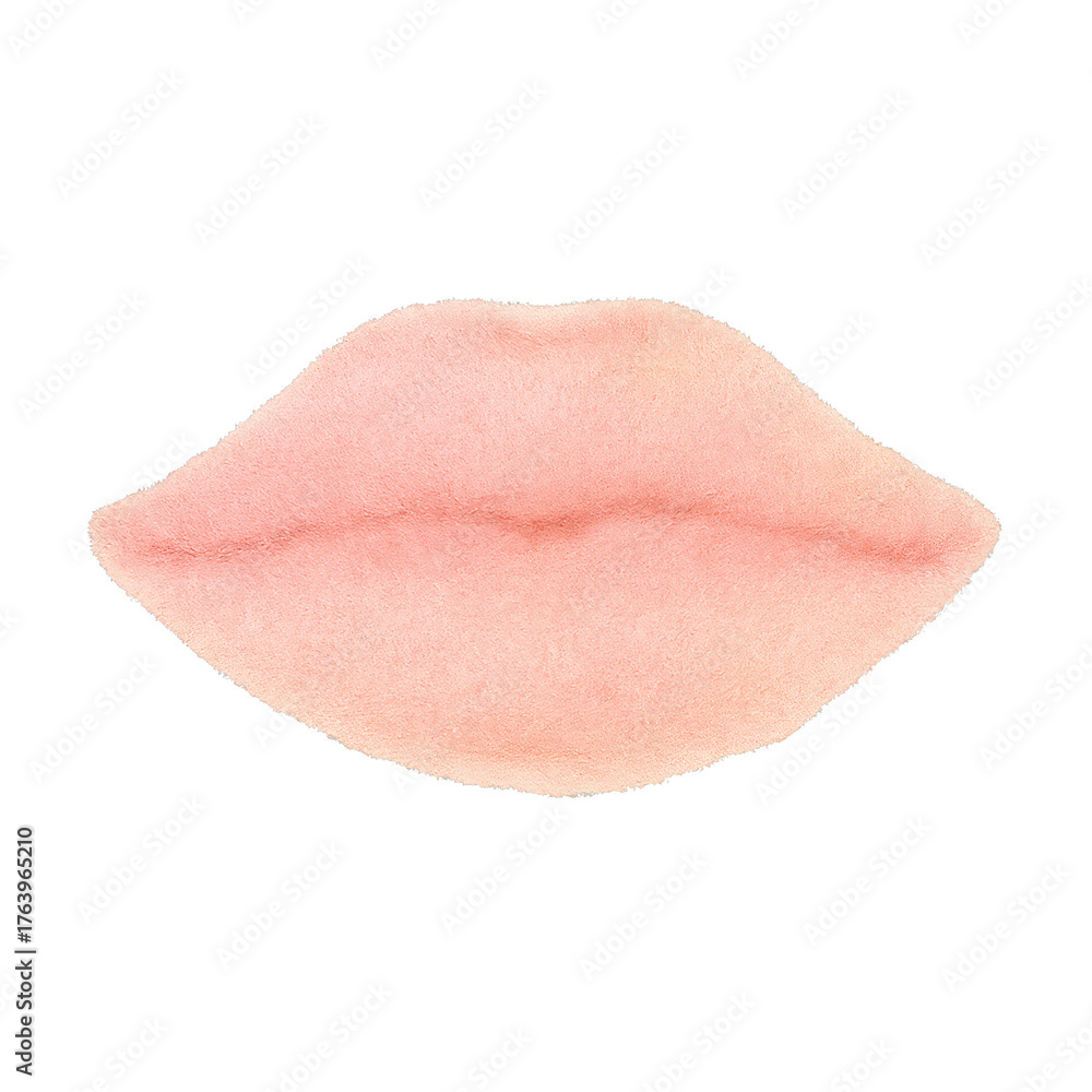 Fototapeta premium PNG Soft watercolor lips illustration.