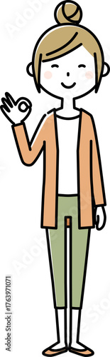 若い女性　ママ　OK