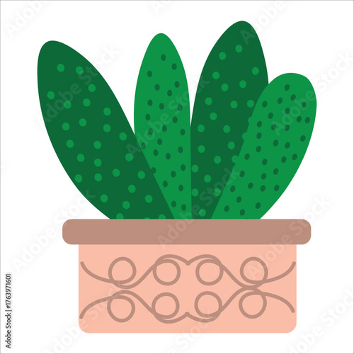 cactus in flowerpot