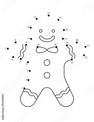Christmas Connect the Dots Coloring Page for Kids | Christmas Dot to Dot