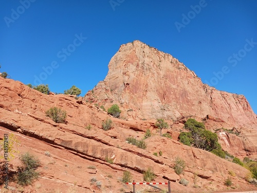 A scenic view at Kolob Canyon in Zion National Park in Utah