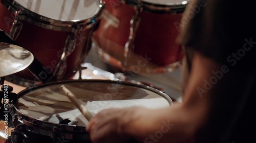 Wallpaper Mural Close-Up of Drum Being Played at Live Concert Torontodigital.ca