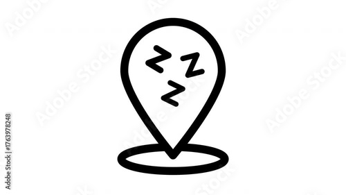 sleep location icon animated