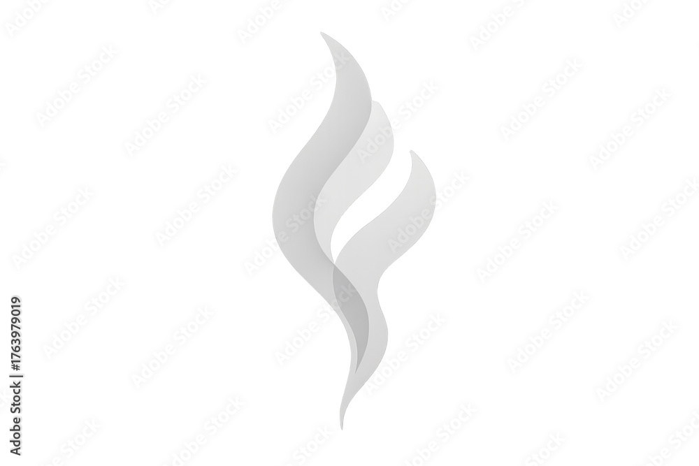 Obraz premium Abstract smoke plume vector icon representing vapor, steam, fire, heat, or aroma on transparent background