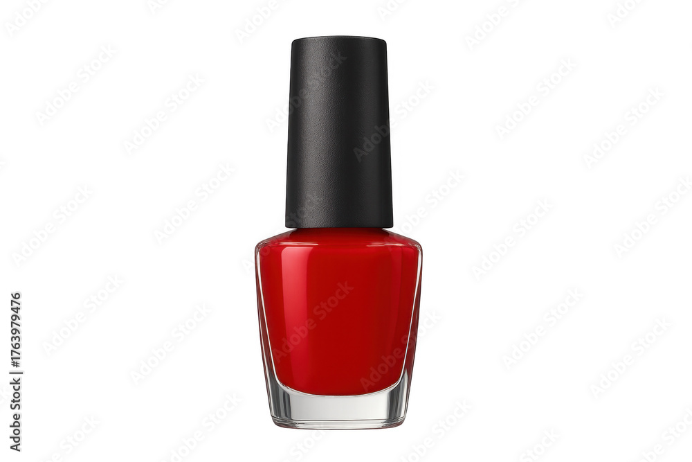 Obraz premium Red nail polish bottle for beauty and manicure