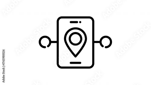 Route location icon animated