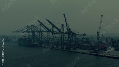 view of the port of barcelona spain
