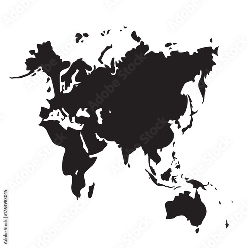 A stylized silhouette of a fish swimming, showcasing its fins, tail, and distinctive features, ideal for representing marine life, fishing, or aquatic themes, isolated on white background