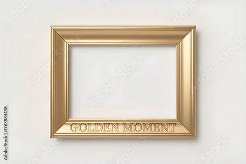 Ornate golden picture frame, embossed with 