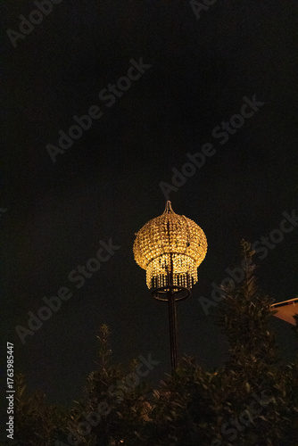 Luxury street light  at night