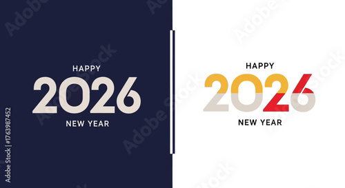 Elegant 2026 New Year Celebration Design with Modern Typography