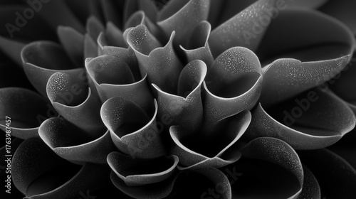 polished petal structure in soft contrast
