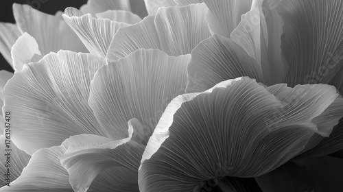 polished petal structure in soft contrast
