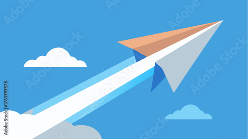 A paper airplane soaring through the sky indicating agility and the ability to adapt to changing market conditions.