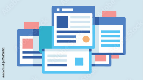 A market news feed interface with cardbased articles stacked vertically ensuring each card is visually distinct through flat shadows and crisp typography.