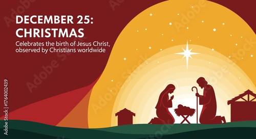 Celebrate Christmas with this beautiful nativity scene, a reminder of the birth of Jesus, spreading joy and peace to Christians worldwide during the holiday season