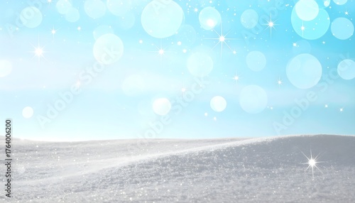 Wallpaper Mural Winter wonderland landscape with snow and a bright blue sky with bokeh. Torontodigital.ca