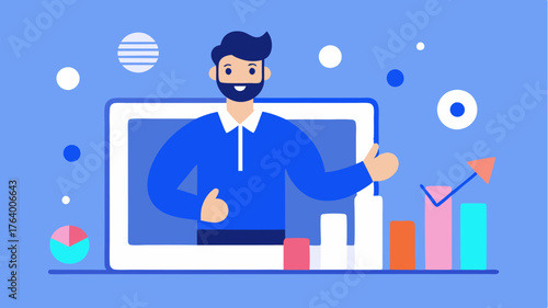 A stylized presentation slide showing the results of an influencer marketing campaign with engaging visuals of product success.