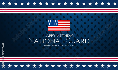 United States National Guard Birthday December 13 Background Vector Illustration