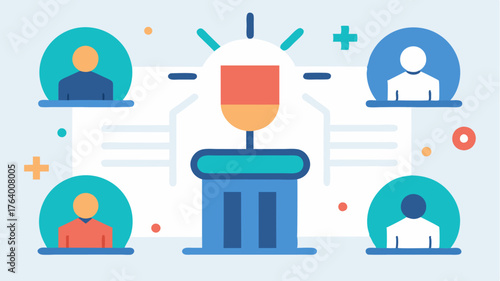 A creative layout of potential debate strategies featuring icons for argument framing rebuttals and audience interaction techniques arranged in a strategic format.