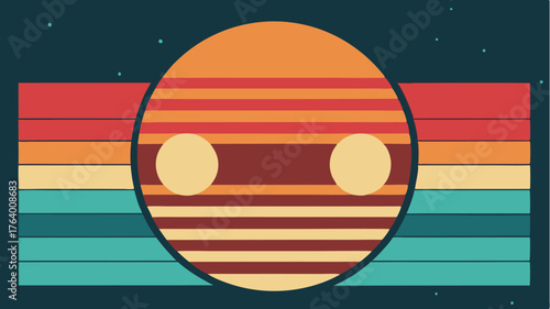 A retroinspired design using vintage color palettes and textures emphasizing a nostalgic feel through font choices and layout.