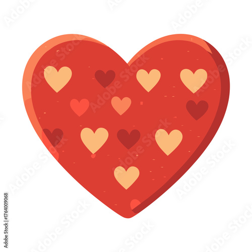 Carttoon heart icon pattern valentine's romantic vector