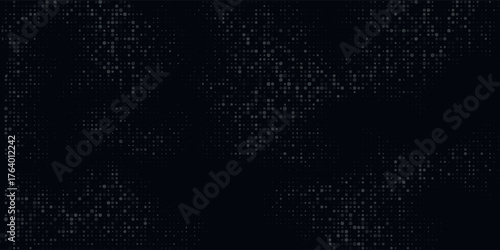 Futuristic hexagon wave. Abstract hexagon wave pattern. Dark cyberspace. Abstract wave with dots and line. 3d vector illustration.