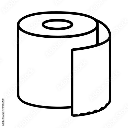 Minimalist toilet paper illustration vector