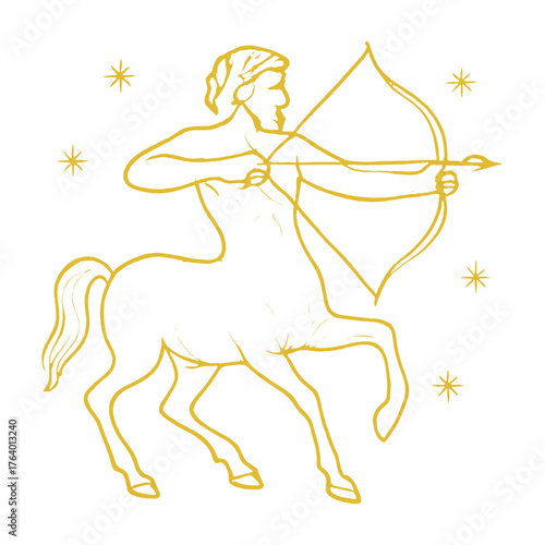 Mythical archer centaur illustration vector